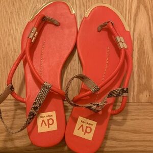 2 pairs of Brand new DV by Dolce Vita Bold Red and Ralph Lauren Sandals